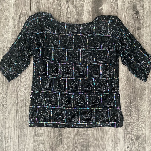 Vintage Dominique Sequin Shirt and Skirt Set - Picture 7 of 12